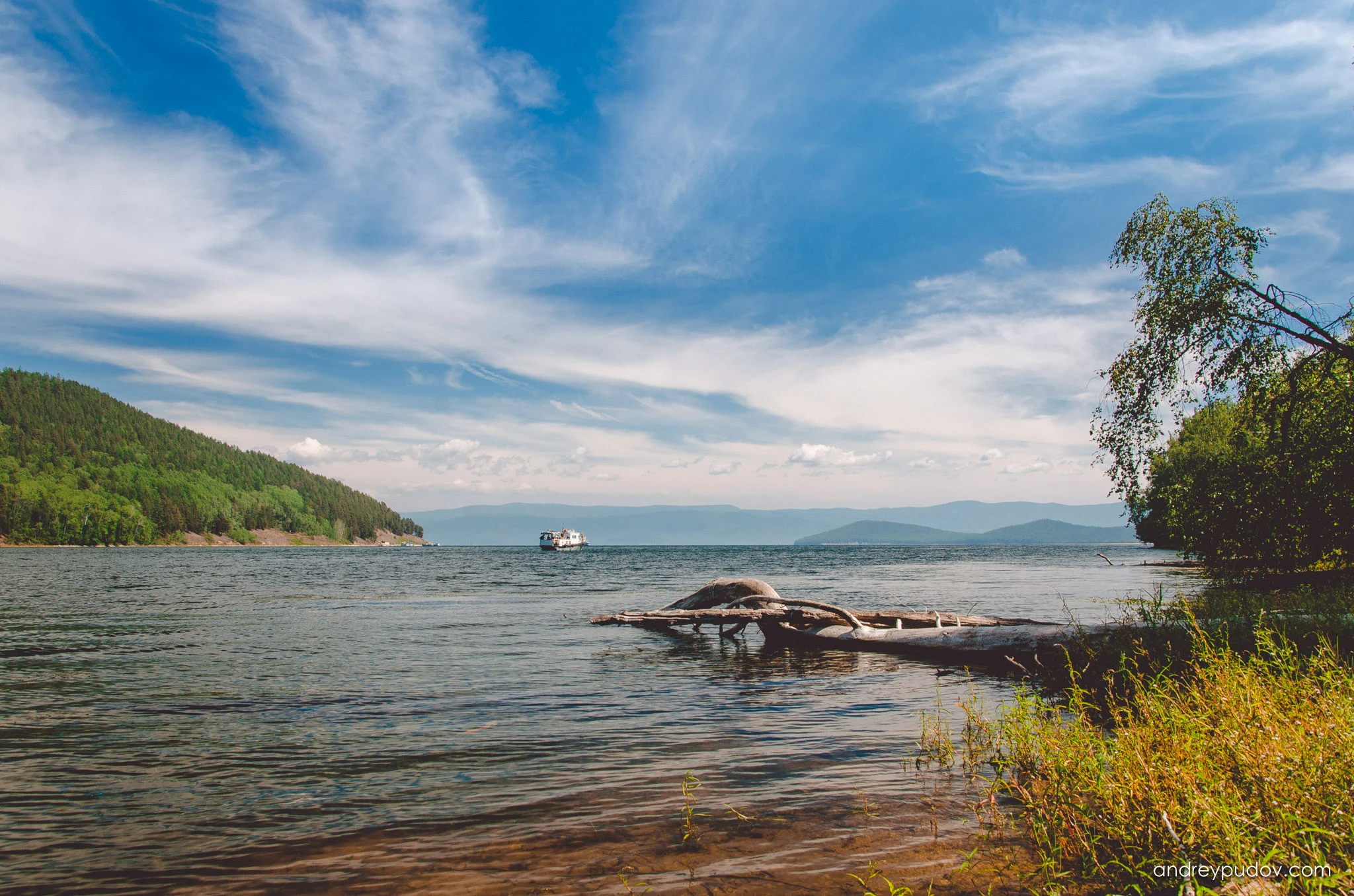 Lake Baikal - Zmeevaya Bay is known for its thermal and healing waters. The bay got its name from the non-venomous snakes - the eastern racer living in this area.