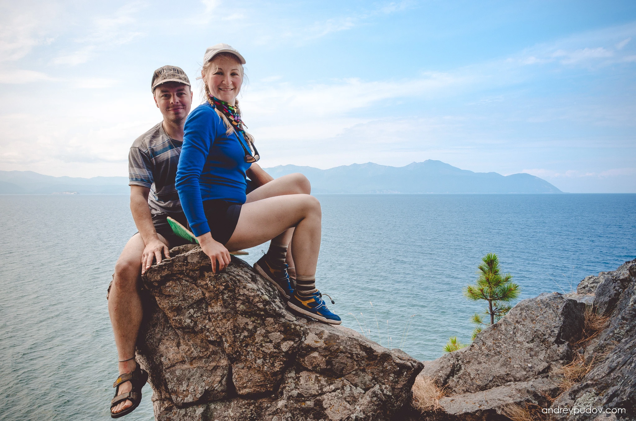 Lake Baikal Team - The expedition leader Ivan Schipakin and Olga Poroshina.